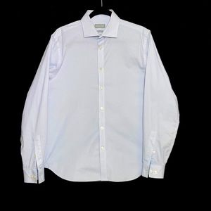 Michael Kors Large (16 34/35) White/blue button up dress shirt